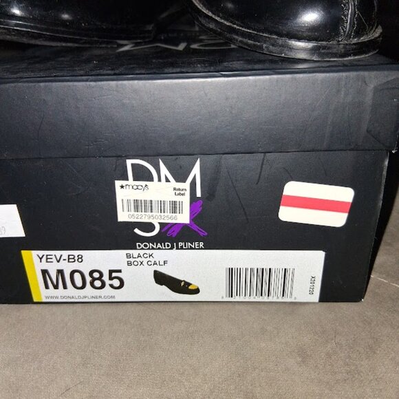 Donald J Pliner DMSX Yev Penny Loafer Black & Gold Women's 8.5M - Picture 3 of 7